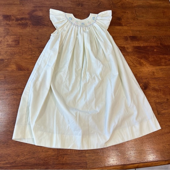 Be Mine yellow smocked floral flutter sleeve dress size 4 - Picture 1 of 9